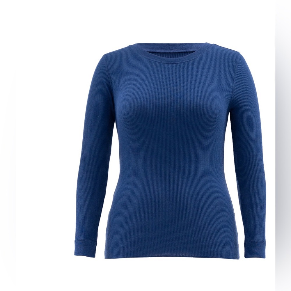 Fruit of the Loom dark blue eversoft Long‎ Underwear Waffle Thermal top size XL